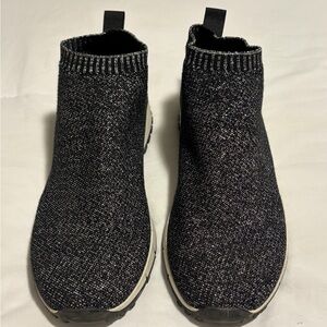 Jimmy Choo Womens Black Knit Sneakers